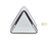 Metal Vintage Mid-Century Modern Triangular Chrome and Glass Table Lamp For Sale - Image 7 of 11