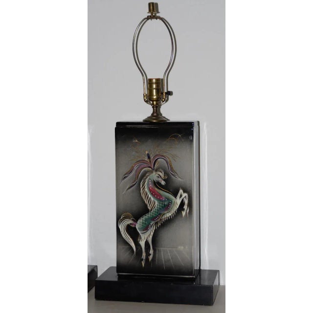 Sascha Brastoff Sascha Brastoff Hand Painted Ceramic Lamps C.1960 For Sale - Image 4 of 9