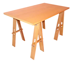 Dining Table on Folding Trestles by De Pas, D Urbino & Lomazzi for Acerbis, Italy, 1968