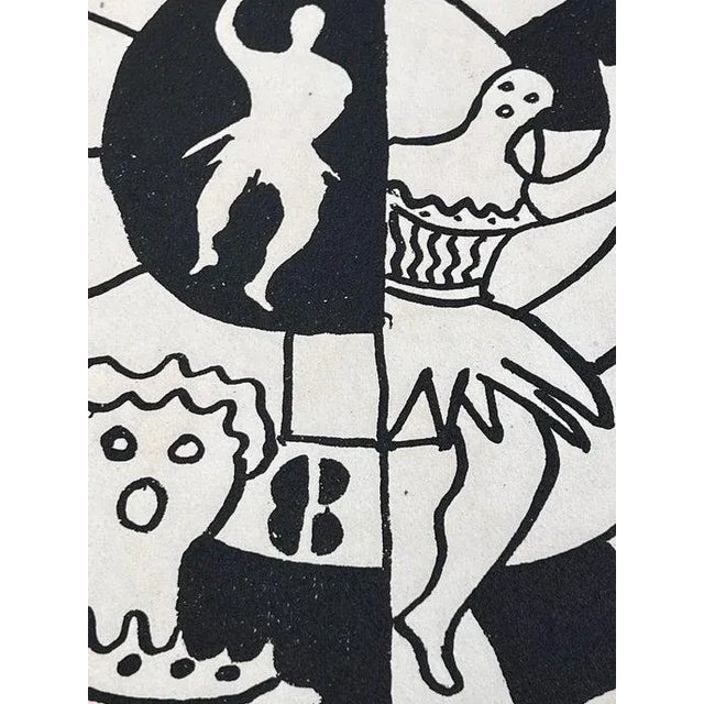 Abstract Fernand Leger Limited Edition Original Lithograph 1950 *Rare W/Frame For Sale - Image 3 of 4