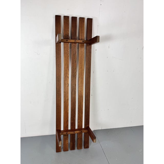 Black Mid-Century Modern Brown Wood Slatted Coffee Table by Martin Visser for 't Spectrum, 1960s For Sale - Image 8 of 9