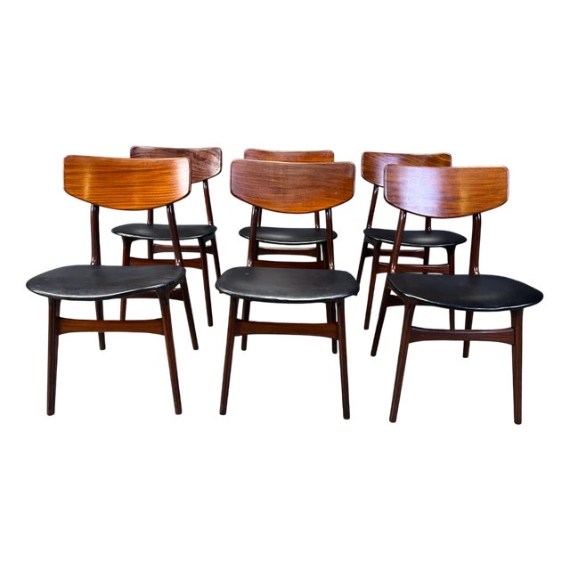 Mid-Century Modern Dining Set by Louis Van Teeffelen for Wébé, 1960s, Set of 7 For Sale