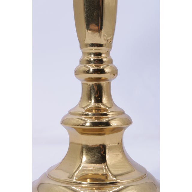 1990s Waterford Crystal Shade Brass Table Lamp For Sale - Image 9 of 12
