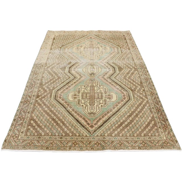 Tribal Early 20th Century Antique Persian Afshar Tribal Rug With Boteh Design, 03'11 X 05'09 For Sale - Image 3 of 9
