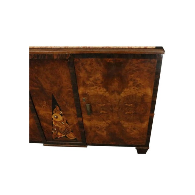 Wood 1930’s Art Deco Sideboard Credenza With Inlay For Sale - Image 7 of 10