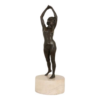 American Patinated Bronze of “Greeting the Dawn” For Sale