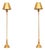 Gold Leaf Table Lamps, France, 1970s, Set of 2 For Sale
