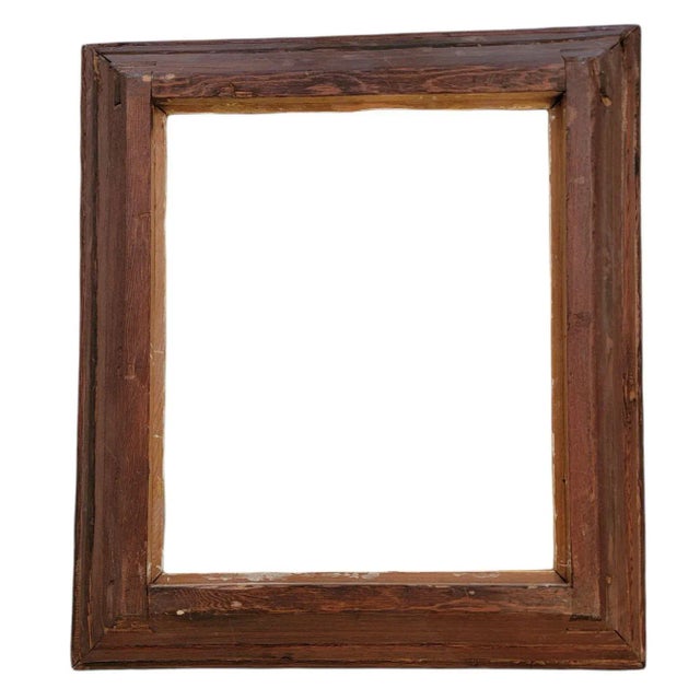 Folk Art Antique Russian 24k Plt Wooden Frame For Sale - Image 3 of 6