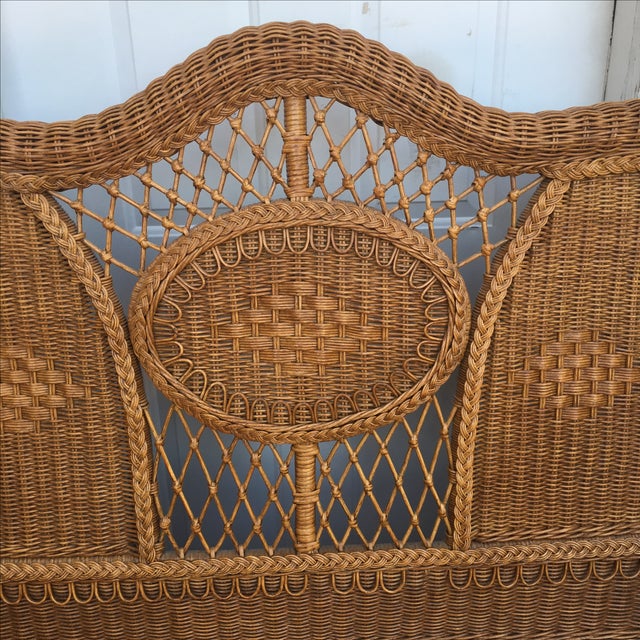 Rattan Hollywood Regency Twin Headboard Chairish