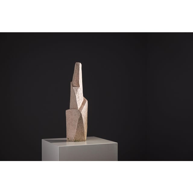 Ceramic Large Abstract Monolithic Sculpture in Ceramic, 1970s For Sale - Image 7 of 15