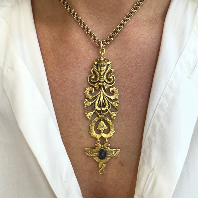 Gender: Ladies Metal Type: 19K Yellow Gold and Gold Filled Pendant Length: 4 inches Chain Length: 21.00 inches Pendant...