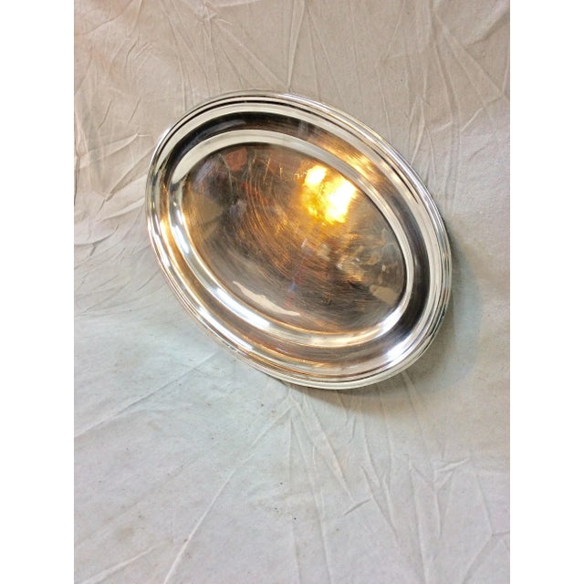French Early 20th Century French Hotel Silver Silverplate Serving Platter For Sale - Image 3 of 10