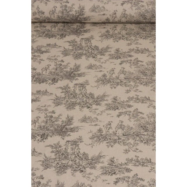 A traditional toile de jouy pattern, Marie is printed on a linen coloured base cloth in black. It's vintage style is...