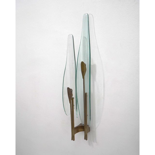 Metal Model 1461 Wall Lamps by Max Ingrand for Fontana Arte, 1960s, Set of 2 For Sale - Image 7 of 16