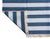 Handmade Cotton Area Rug, Vegetable Dyed, Blue and Orange Striped Dhurrie -6'x9' For Sale - Image 13 of 13