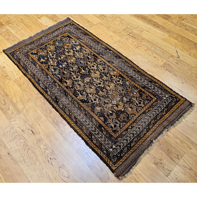 Antique Baluch Tribal Area Rug, Handwoven Wool, Allover Geometric Pattern For Sale - Image 13 of 18