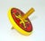 Mid-Century Modern Keith Haring Yellow Lacquered Wood 'Dancing Man' Spin Top, 1992 For Sale - Image 3 of 8
