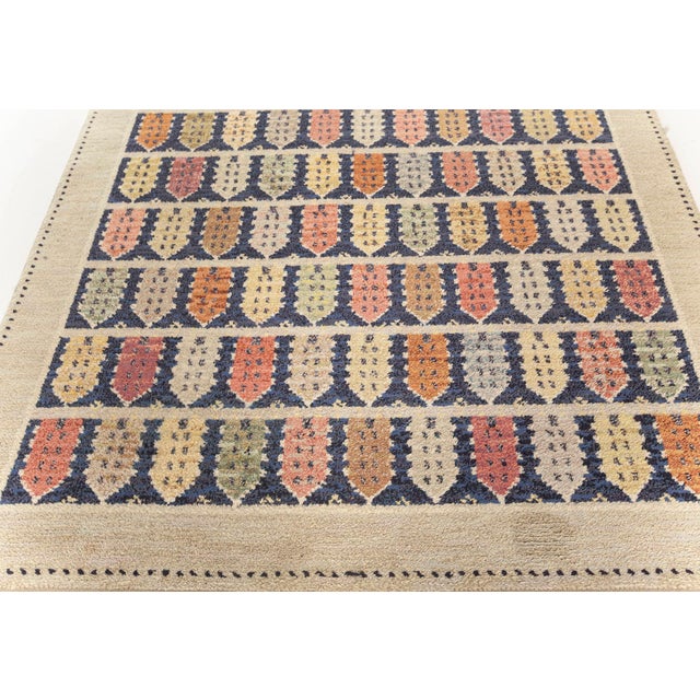 Doris Leslie Blau Rare Vintage Swedish 'Townhouse' Rug For Sale - Image 4 of 9