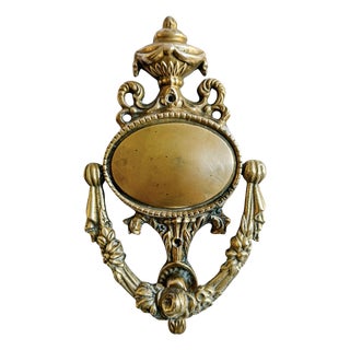 Antique Victorian Brass Door Knocker For Sale