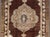 Brown Mid 20th Century Brown Background Floral Medallion Vintage Turkish Kars Rug in Ivory and Taupe For Sale - Image 8 of 14