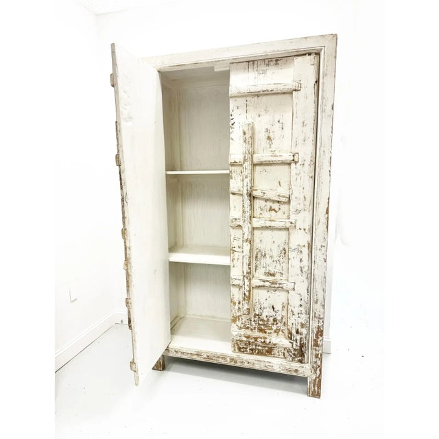 Early 19th Century Authentic Asian Salvaged Door Tall Cabinet For Sale - Image 4 of 5