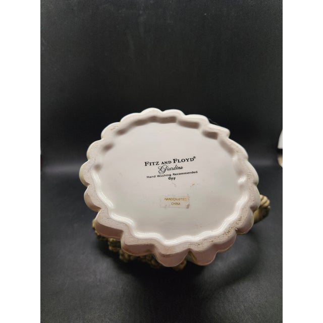2000 - 2009 2009 Fitz & Floyd Asparagus Giardino Small Ceramic Pitcher Handcrafted # 53-286 For Sale - Image 5 of 5