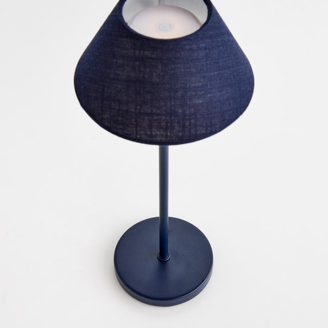 2020s Alluna Cordless Led Lamp 14" - Navy For Sale - Image 5 of 9