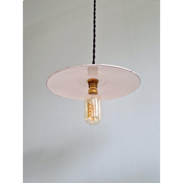 Green Industrial Pendant Lights in Green Enameled Sheet Metal, 1940s, Set of 3 For Sale - Image 8 of 16