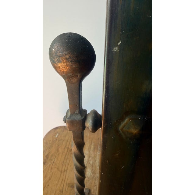 1950s Vintage Spanish Revival Wrought Iron and Fireplace Screen For Sale - Image 5 of 9