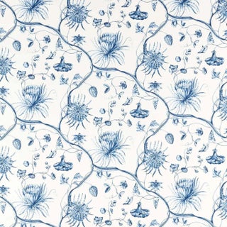 Zoffany Phaedra Toile Fabric in Indigo - a Sample For Sale