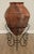 19th Century Mediterranean Large Terra Cotta Amphora Floor Vase on Stand For Sale - Image 4 of 13