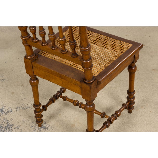 Late 19th Century French Louis XIII Style Dining Chairs W/ Cane Seats - Set of 6 For Sale - Image 15 of 18