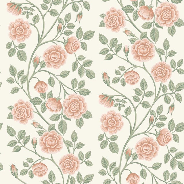 English Boråstapeter Elsa Wallcovering In Rose For Sale - Image 3 of 3