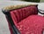 1930s Lovely Louis XVI Gold & Red Satin Walnut Victorian Sofa Settee For Sale - Image 9 of 12