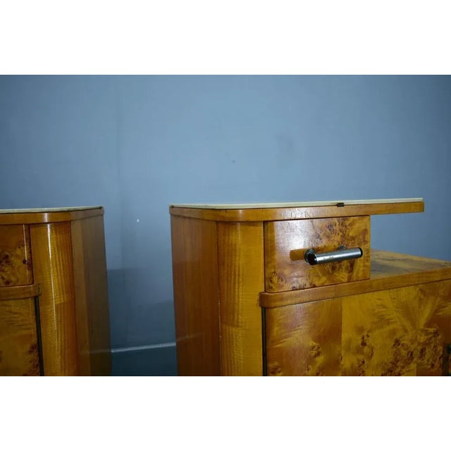 Bedside Tables by Jindrich Halabala, Czechoslovakia, 1940s, Set of 2 For Sale - Image 4 of 18