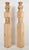 Unfinished wood newel posts, which are structural and decorative pillars used to support the handrails of a staircase....