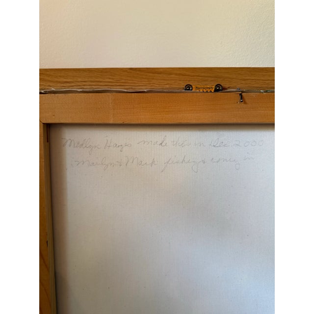 2000 - 2009 “Marilyn & Mark Fishing” Original Oil Painting by Mellye Hayes, 2000 - Framed Lakeside Scene For Sale - Image 5 of 6