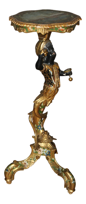 Venetian Side Table in Carved and Painted Wood, Italy, 19th Century