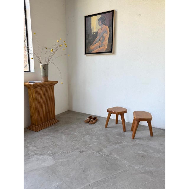 1950s Oak Stools by Henri Bataille, 1950s, Set of 2 For Sale - Image 5 of 18