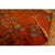 Textile 1920s Modern Square Orange Bold Floral Knotted Wool Antique Chinese Art Deco Rug For Sale - Image 7 of 7