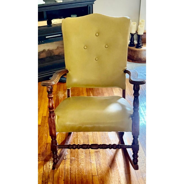 Vintage Wooden Rocking Chair For Sale - Image 10 of 12