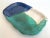 Contemporary Organic Modernist Vintage 1997 Studio Pottery Drip Glaze Colorblock Artisan Ceramic Serving Platter For Sale - Image 10 of 13