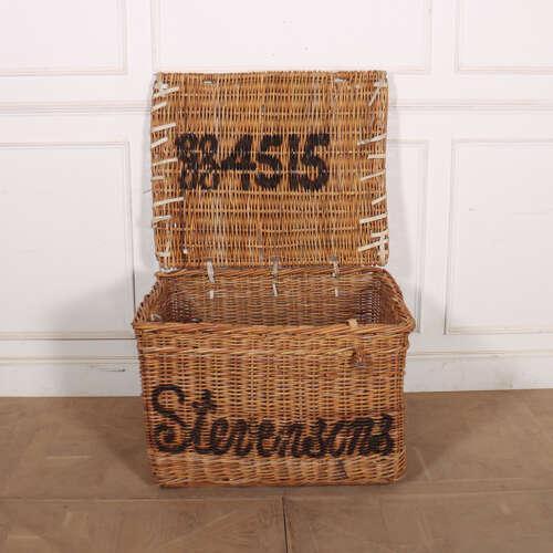 English Wicker Log Basket, 1890s For Sale - Image 9 of 10