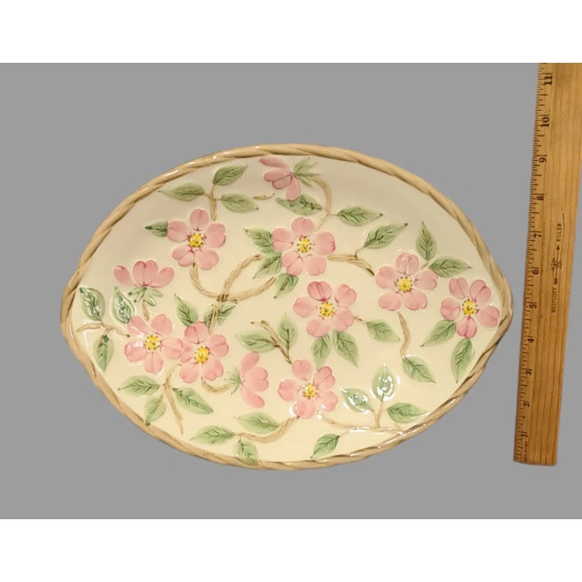 Traditional Vintage Johnson Bros. Franciscan Romantic Desert Rose Diamond Anniversary Collection Platter For Sale - Image 3 of 6