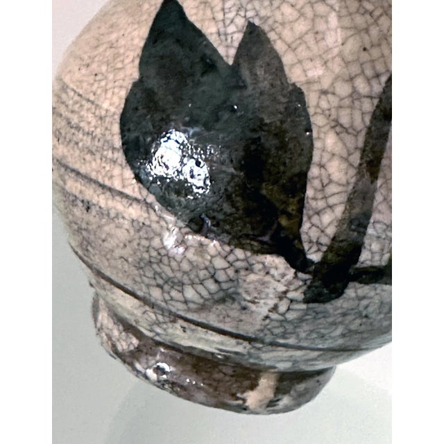 Korean Glazed Ceramic Vase Buncheong Ware Joseon Dynasty For Sale - Image 10 of 12