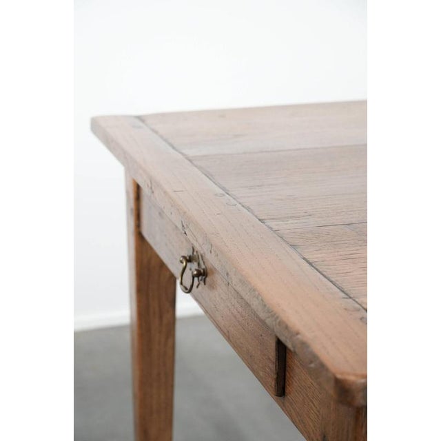 Antique French Oak Farmhouse Dining Table with Drawers For Sale - Image 12 of 18