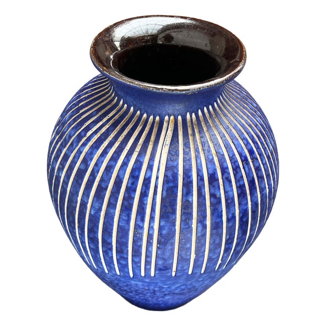 Large Mid-Century German Studio Pottery Floor Vase, 1960s For Sale