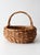 Wood Vintage Coil Basket With Handle For Sale - Image 7 of 12
