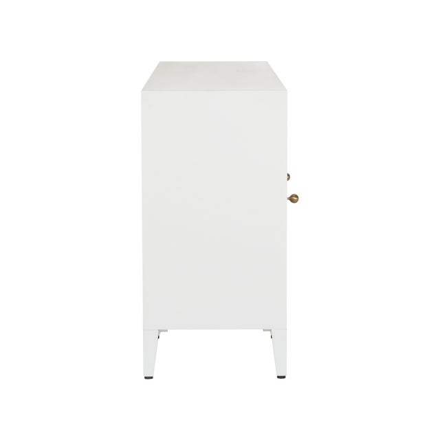 Contemporary Burns Credenza - White For Sale - Image 3 of 7
