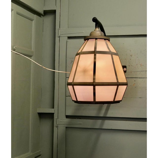 1960s Large Brass Octagonal Wall Lantern, 1960 For Sale - Image 5 of 7